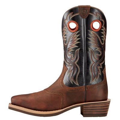 Ariat Heritage Roughstock Kahverengi / Siyah Western Csizma Erkek (28250-711)